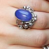 Silver, agate ring