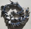  Dumortorite beads, sprayed pistachio shell necklace