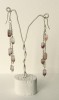 silver and lepidocrosite quartz drop earrings